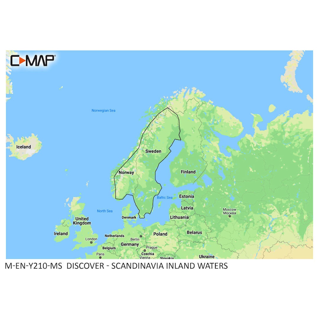 Läs mer om C-MAP Discover Scandinavia Inland Waters kartkort M-EN-Y210-MS