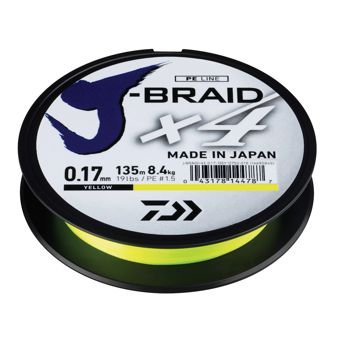 Daiwa J-Braid X4 gul 270 m flätlina