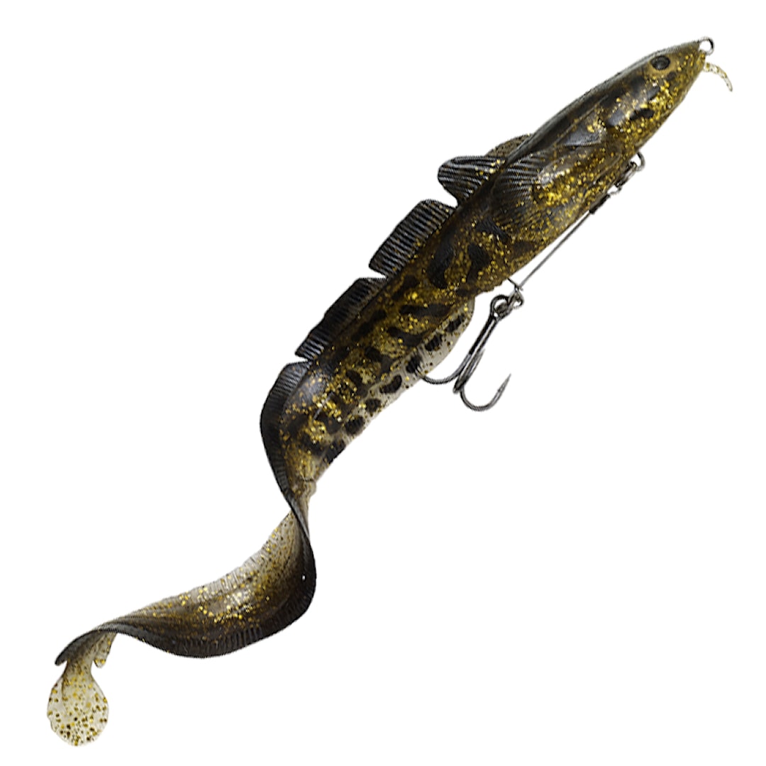 Läs mer om Savage Gear 3D Burbot Shallow 25 cm Gold Burbot UV