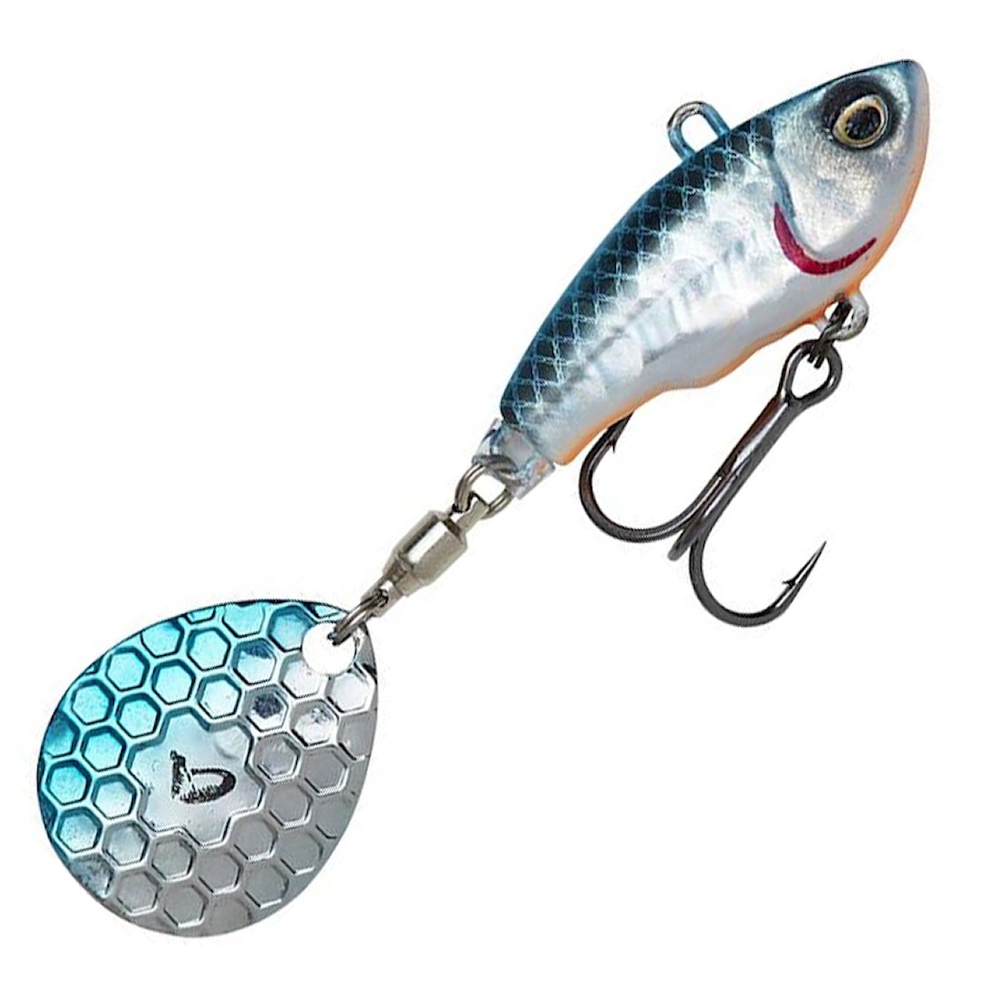 Läs mer om Savage Gear Fat Tail Spin 9 g Blue Silver