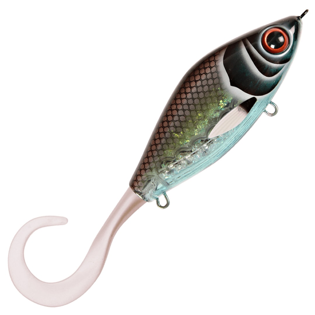 Strike Pro Guppie Jr Shallow jerkbait Midnight Shiner - Pearl White
