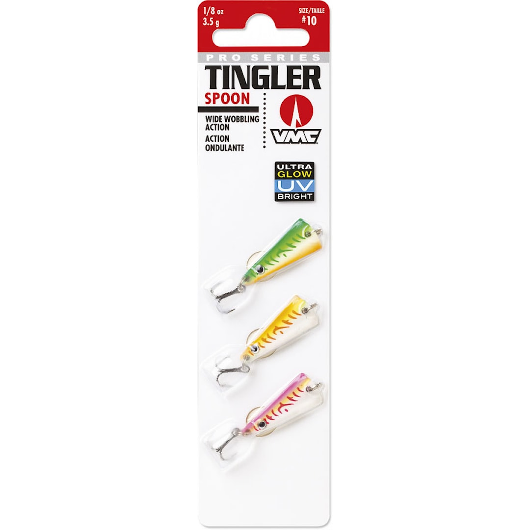 VMC Tingler Spoon Kit 35 g Glow UV vertikalpirk 3 st / pkt