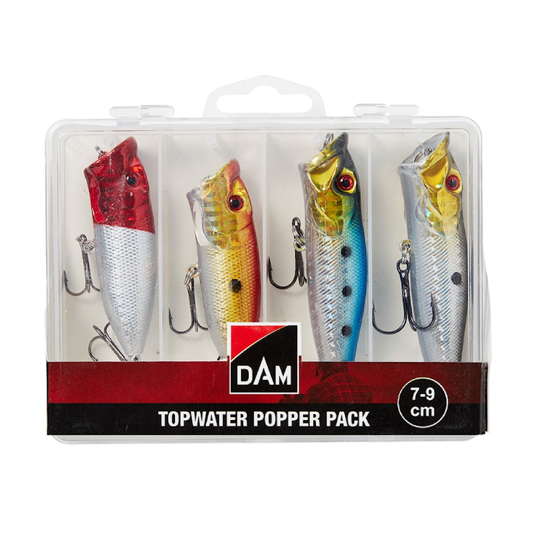 DAM Topwater Popper Pack popperilajitelma 4 kpl/pkt