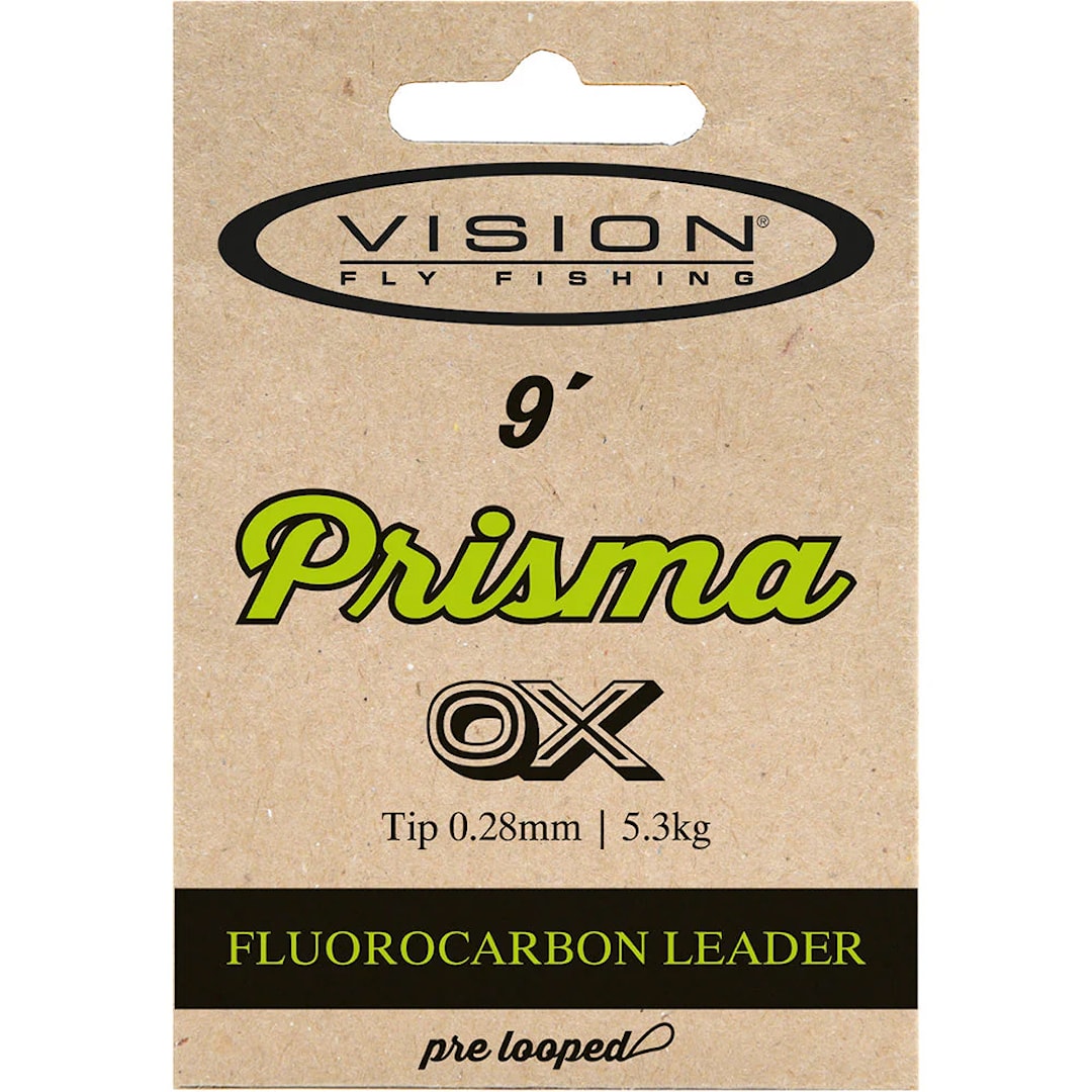 Läs mer om Vision Prisma Fluorocarbon Leader 9´ taperad tafs 1X