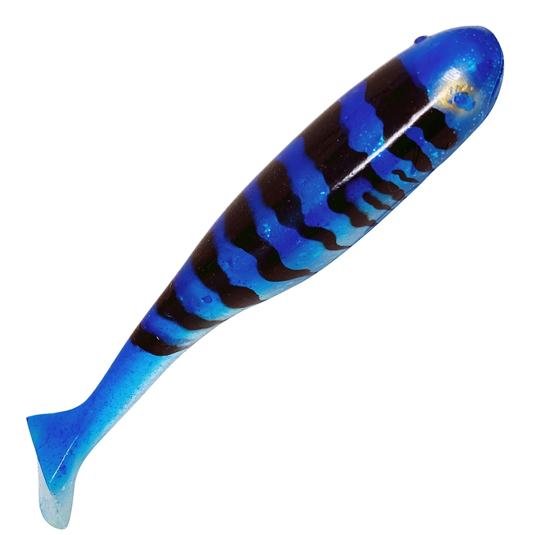 Gator Catfish Paddle 22 cm fiskjigg Blue Silver Glitter UV