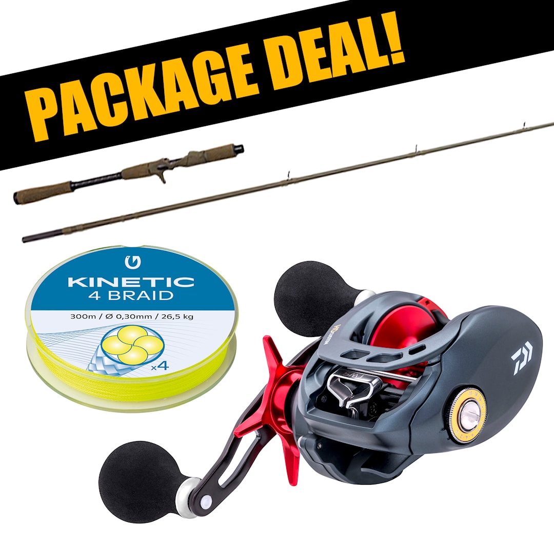 Savage Gear SG4 + Daiwa Tatulion multirullset med flätlina (gädda)