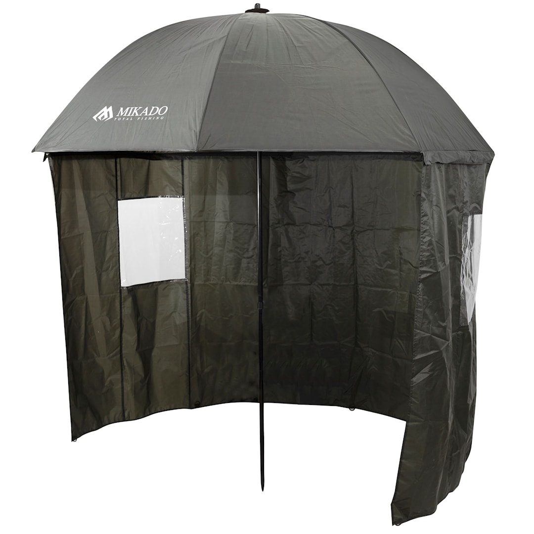 Läs mer om Mikado Fishing Umbrella med sidoskydd 2,5 m