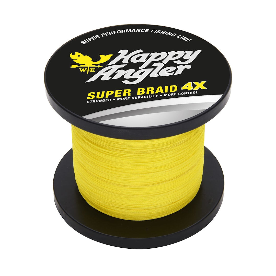 Läs mer om Happy Angler 4X 1000 m gul flätlinor 0,12mm