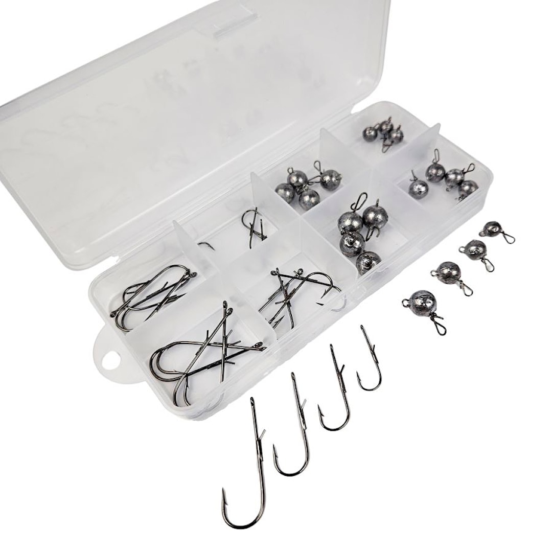 Jasu snabbjiggskallar + snabbkrokar 20+20st/pkt