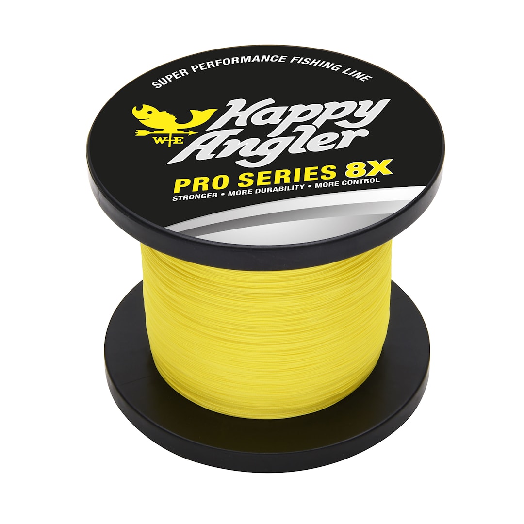 Happy Angler Pro Series 8X 1000 m gul flätlinor 0,30mm