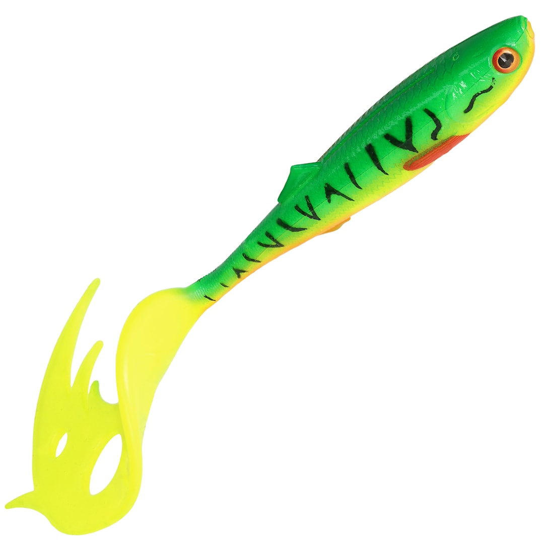 Mikado Sicario Pike Tail 24 cm jigi Fire Tiger