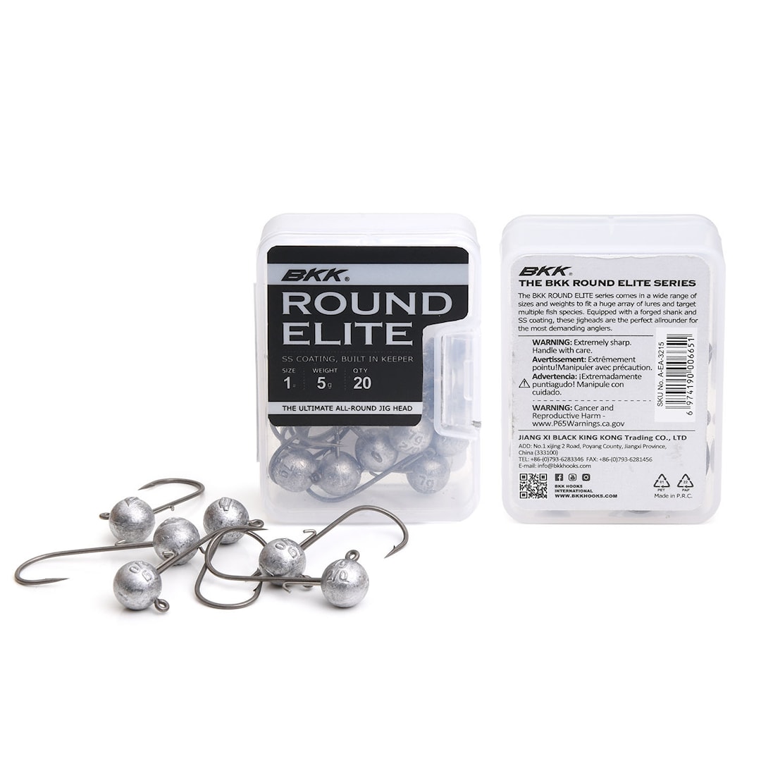 BKK Round Elite Classic 7 g jiggskalle 20 st/pkt #1/0