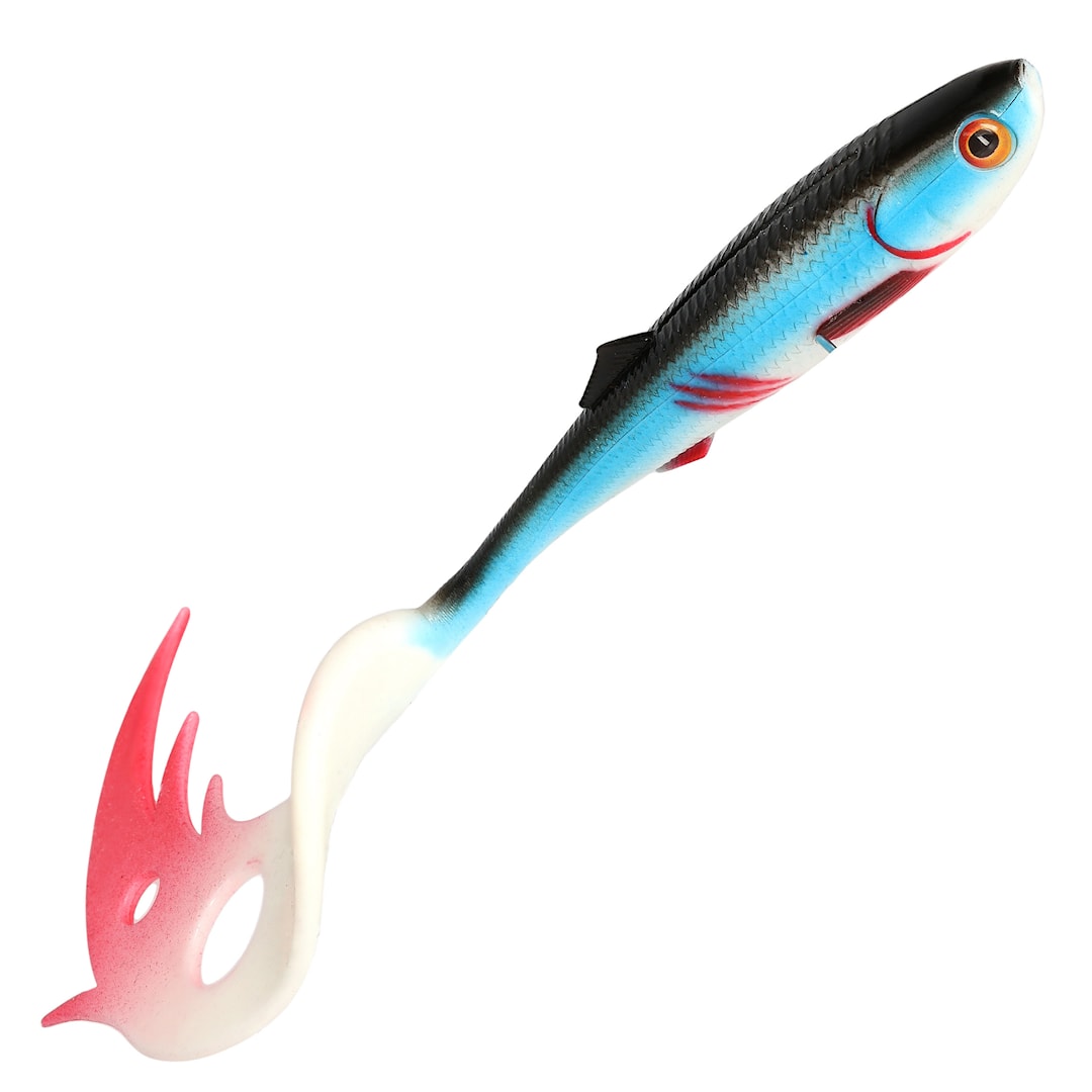 Mikado Sicario Pike Tail 24 cm jigg Bleeding Blue