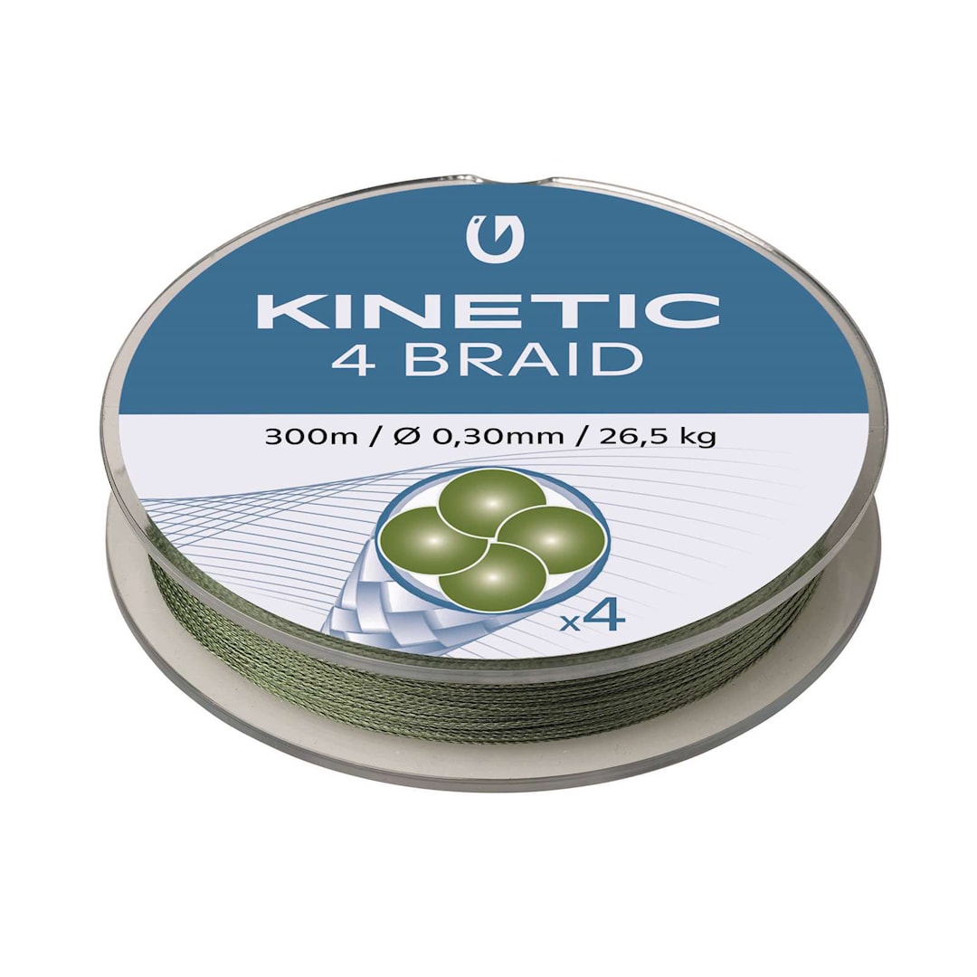 Kinetic 4 Braid Dusty Green 300 m flätlina 0,40 mm