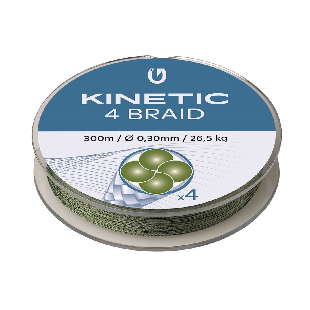 Läs mer om Kinetic 4 Braid Dusty Green 300 m kuitusiima 0,40 mm