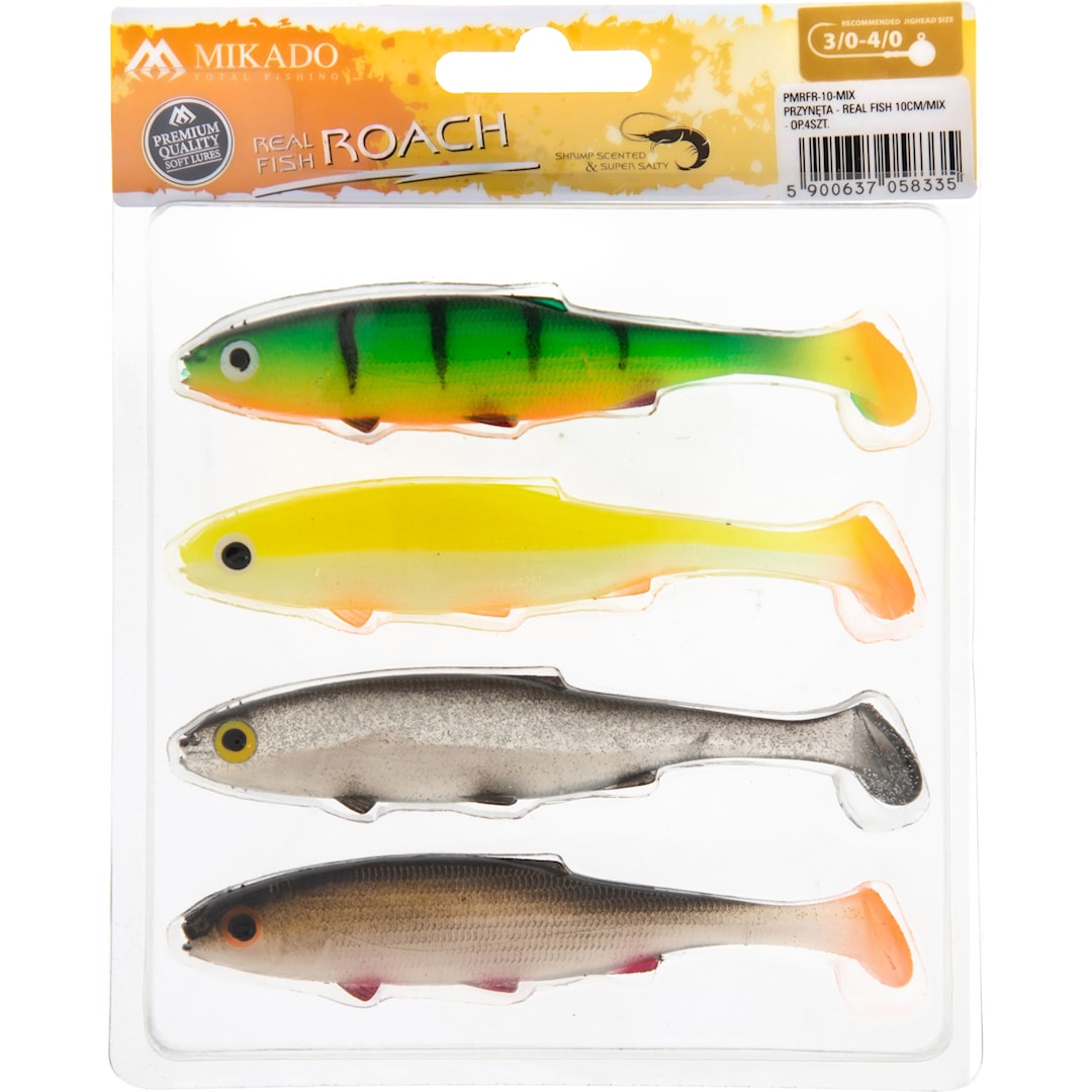 Läs mer om Mikado Real Fish Roach 10 cm jigg 4 st/pkt