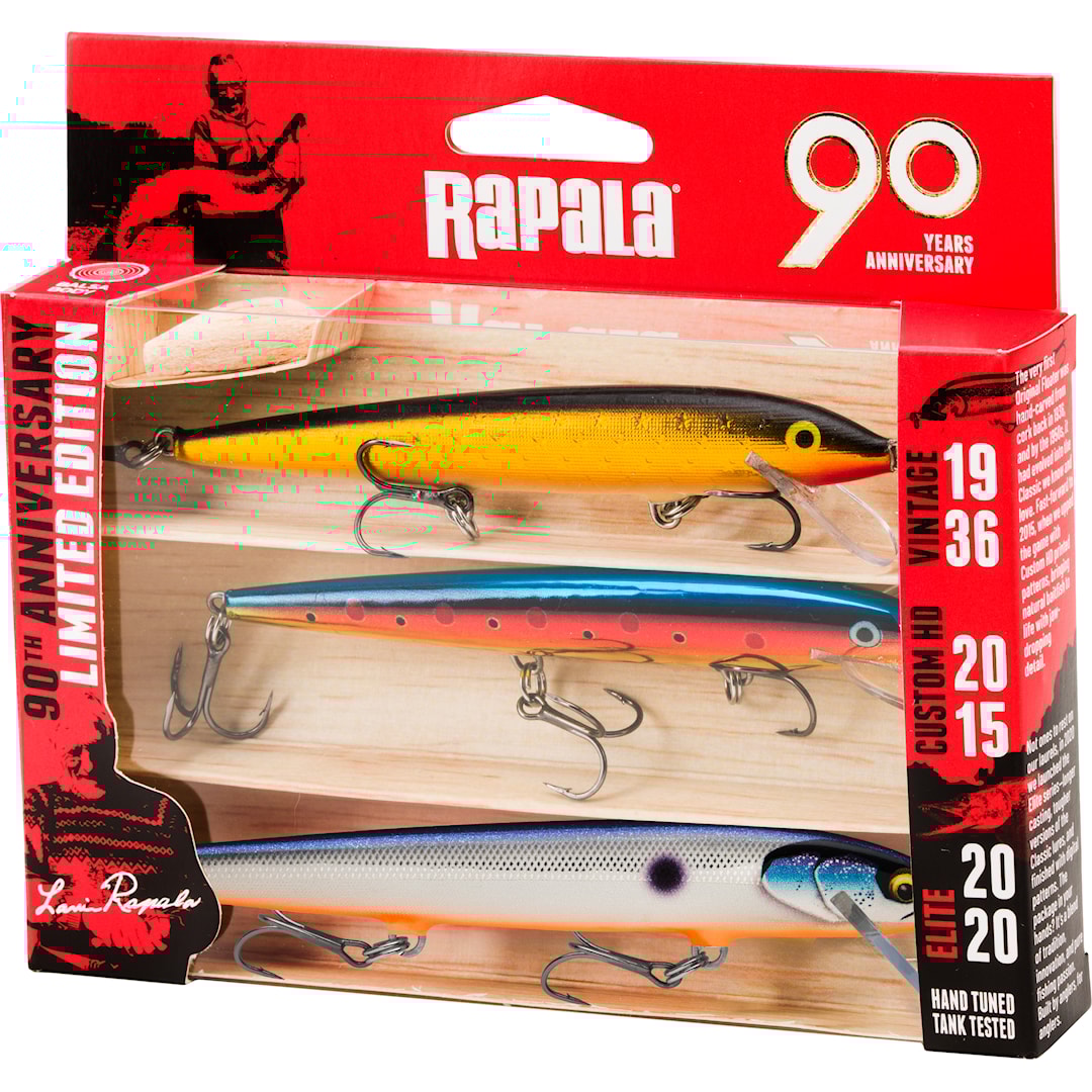 Rapala 90 år R90 Floater Big Naturistic wobblersortiment 3 st/pkt