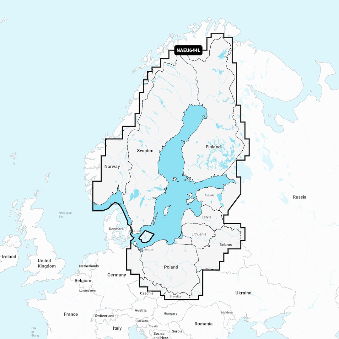 Navionics Östersjön EU644L sjökort