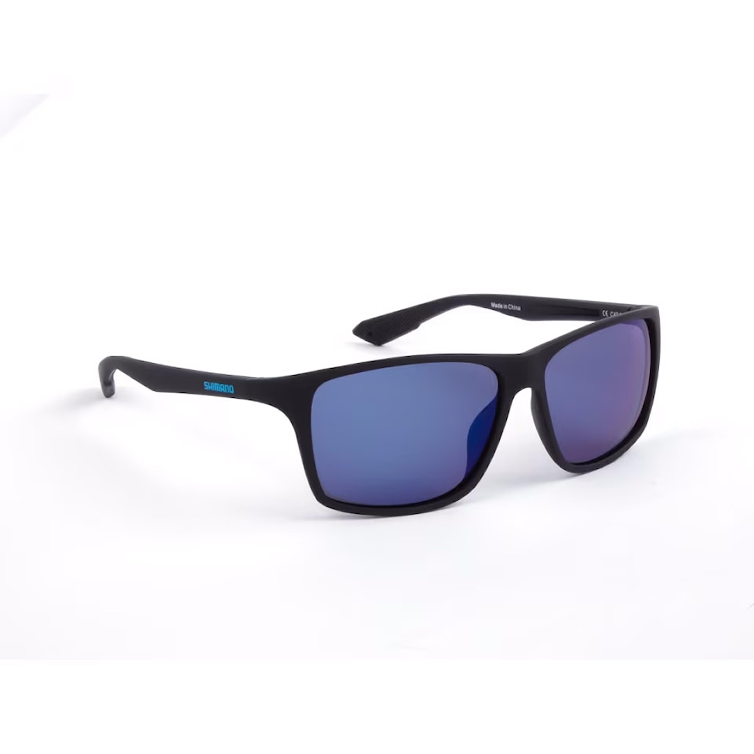 Läs mer om Shimano Eyewear Matte Black & Blue Mirror polariserade solglasögon
