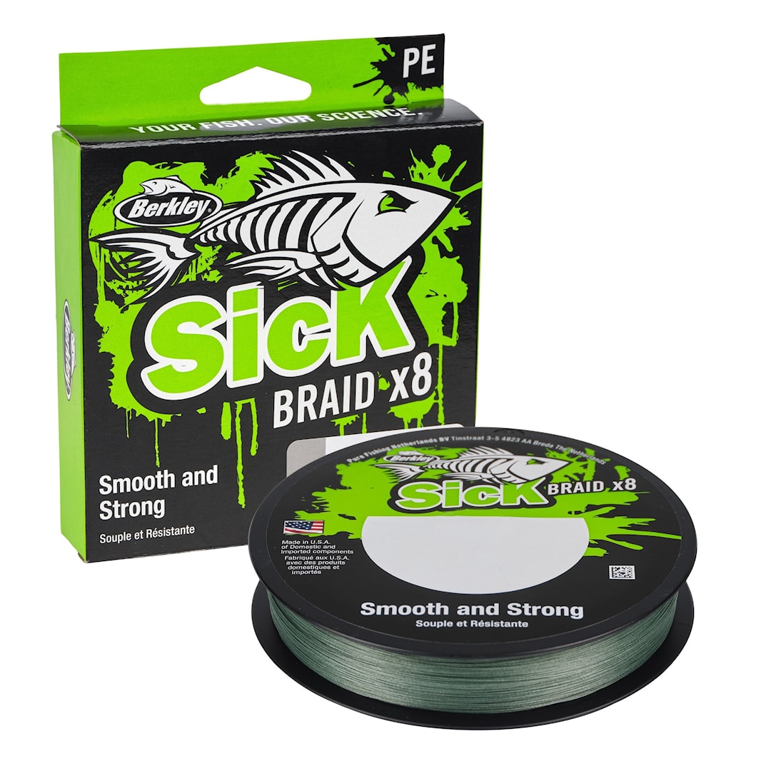 Läs mer om Berkley Sick Braid Red 2000 m flätlina 0,12 mm