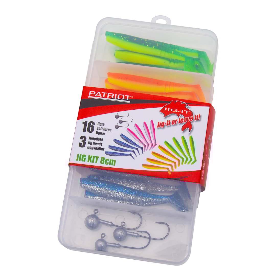 Läs mer om Patriot Jig-It 8 cm jiggsortiment 16+3 st/pkt
