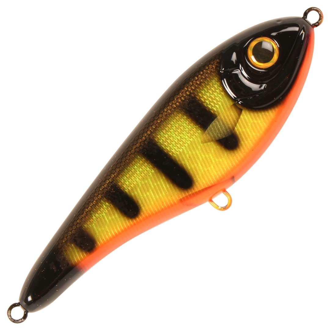 Strike Pro Buster Jerk uppoava 15 cm jerkki Black Okoboji Perch