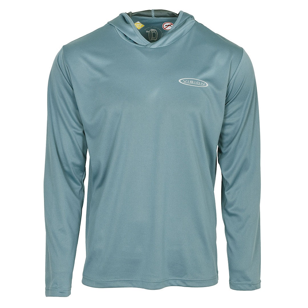 Läs mer om Vision Bamboo Bug & UV Hoodie Stone Blue huvtröja L