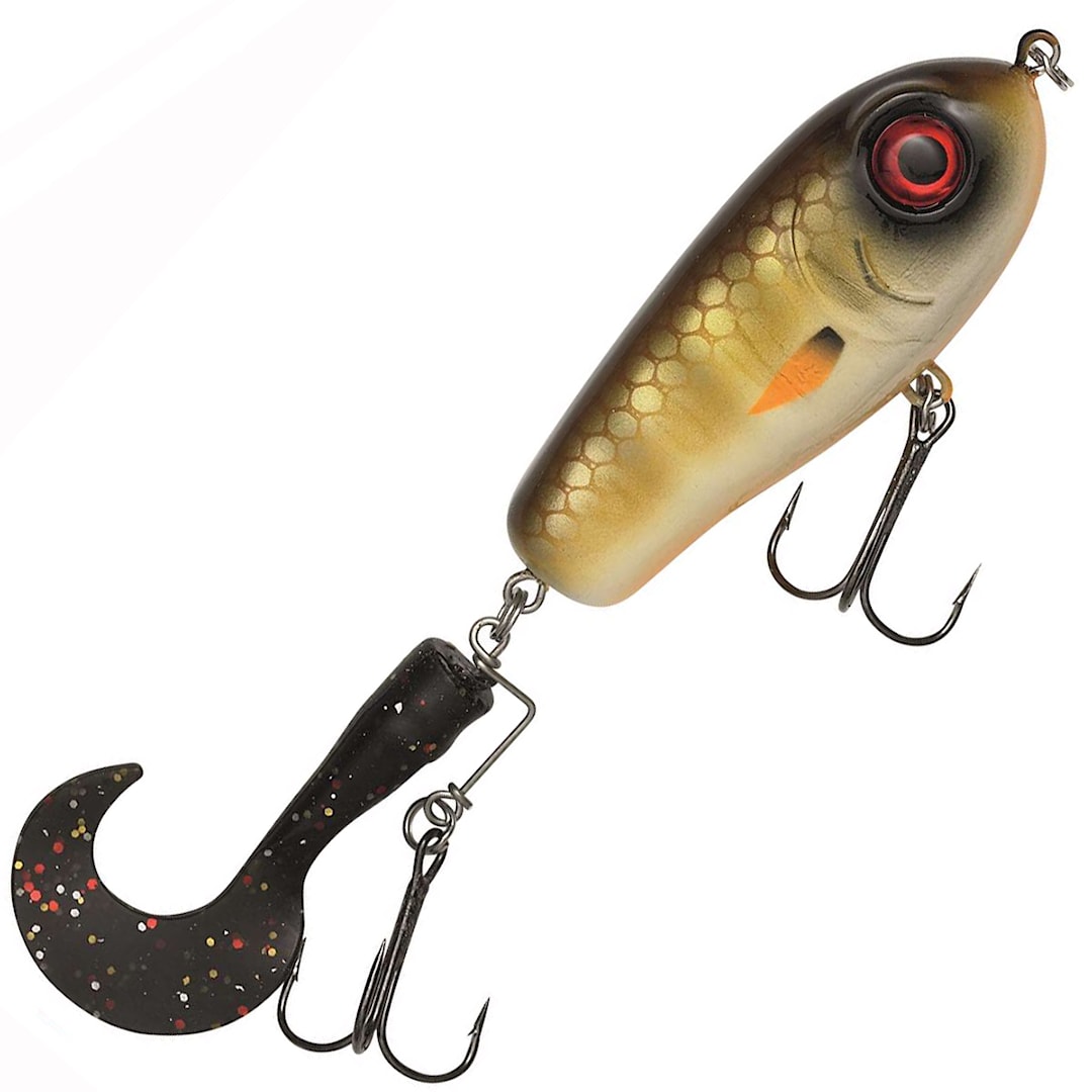 Läs mer om Kinetic Humpy Dumpy jerkbait Muddy Gold UV