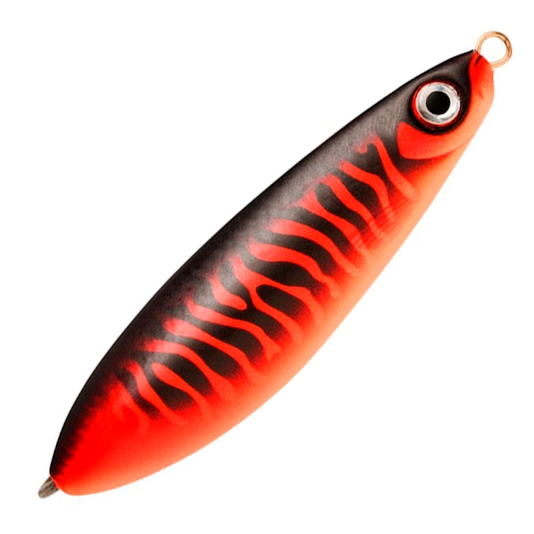Rapala Rattlin’ Minnow Spoon 8 cm skeddrag Matte Black Red UV