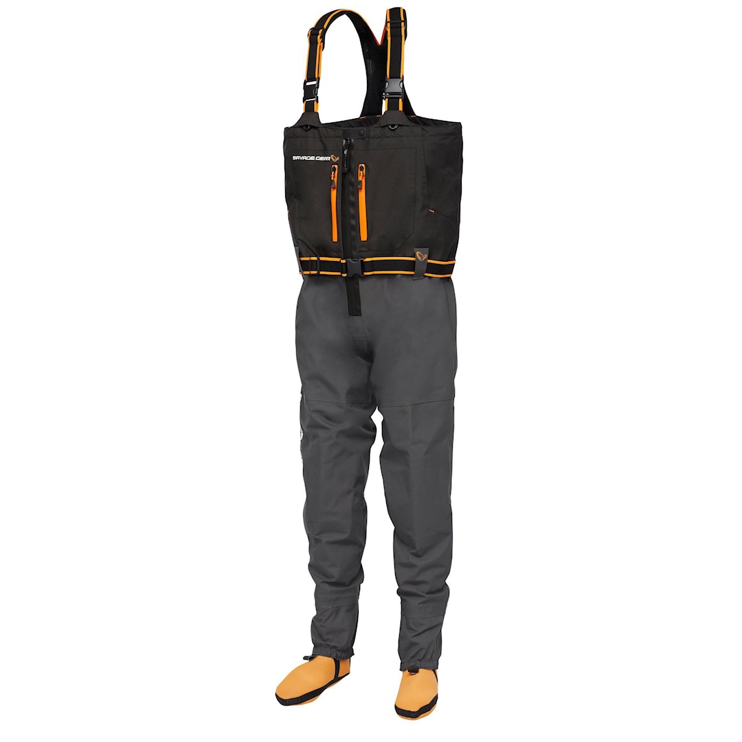 Läs mer om Savage Gear SG8 Chest Zip vadarbyxor XL 45-47