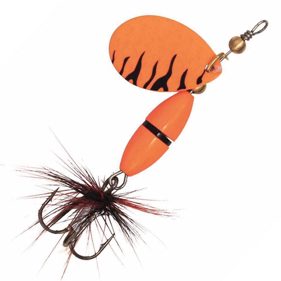 Läs mer om Kinetic Fizz 10 g spinnare Orange Black Ribbon UV