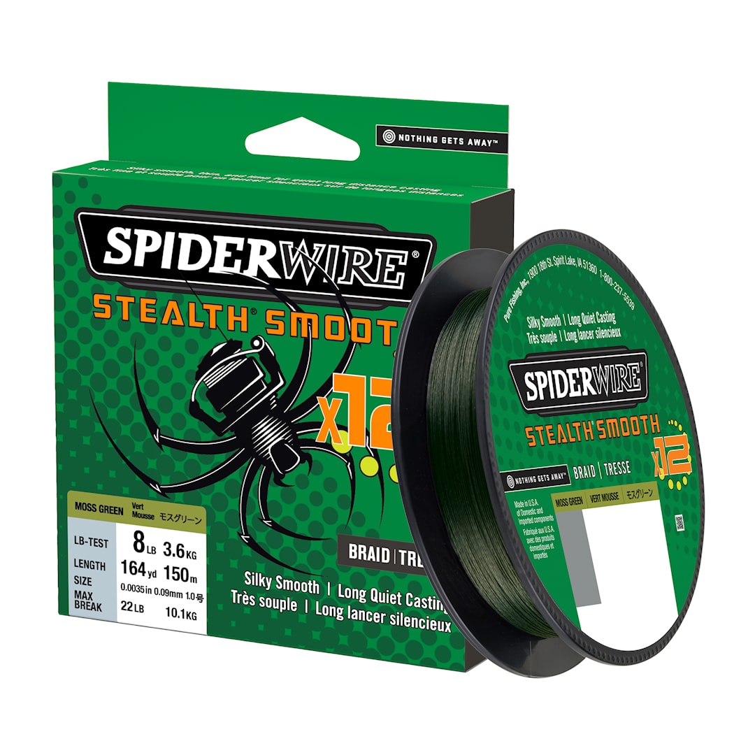 Läs mer om Spiderwire Smooth 12 grön 150 m flätlina