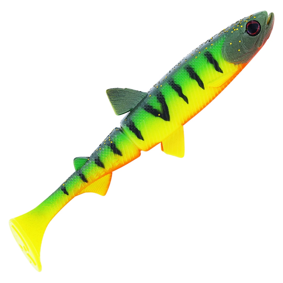 Läs mer om Westin Hypoteez Shadtail 9 cm jigg 3 st/pkt Tiger Perch