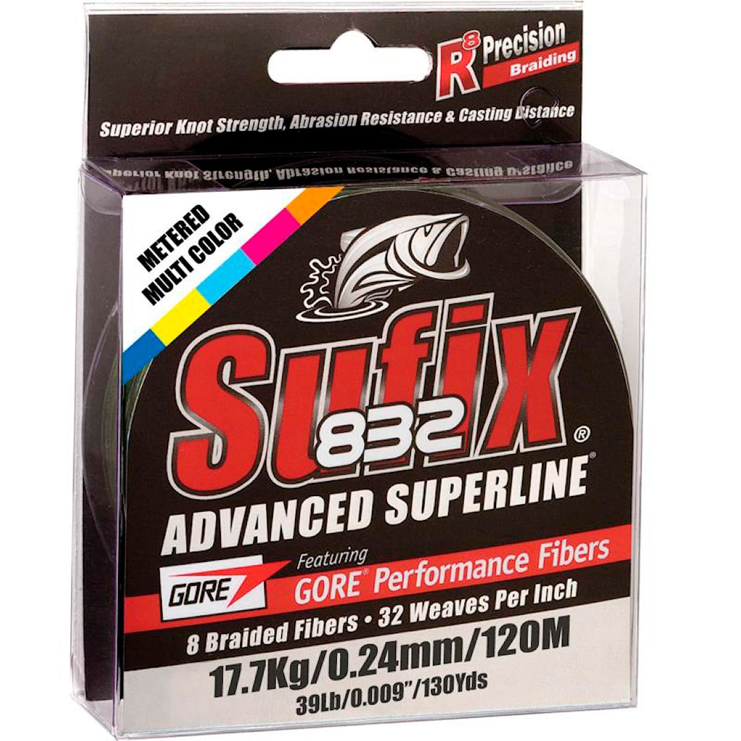 Läs mer om Sufix 832 Multicolor 300 m flätlina 0,28 mm
