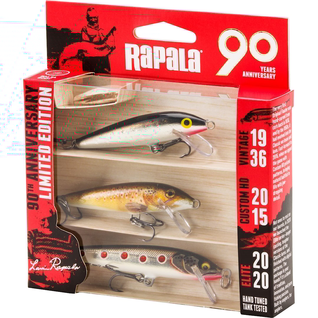Rapala 90 år R90 Floater Small Naturistic wobblersortiment 3 st/pkt