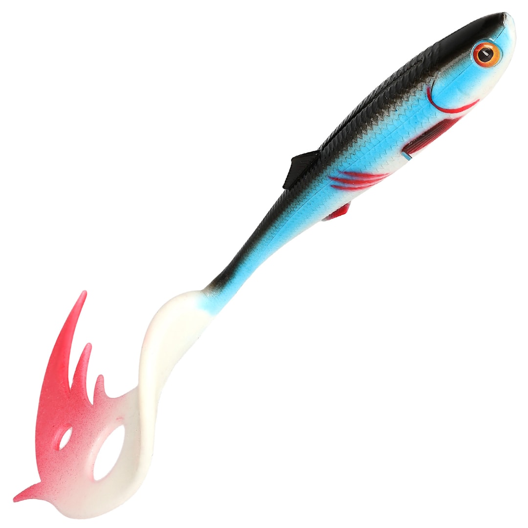 Mikado Sicario Pike Tail 18 cm jigg 2 st/pkt Bleeding Dace