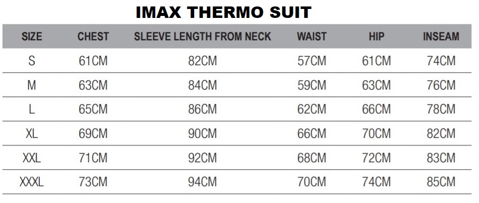 IMAX Two Piece Lightweight All-round Thermo Suit INTENZE FIERY RED/INK