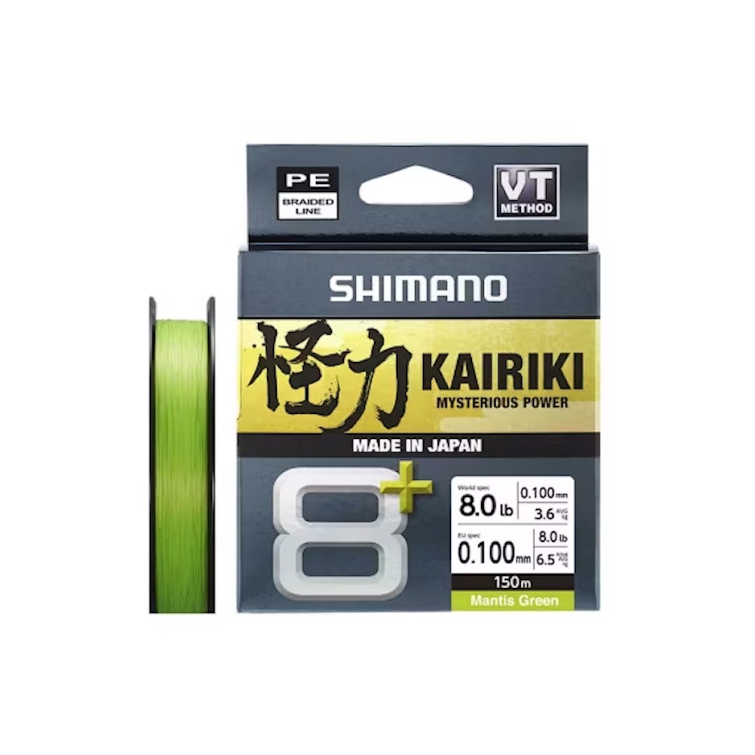 Läs mer om Shimano Kairiki 8+ Green 150 m flätlina 0,13 mm