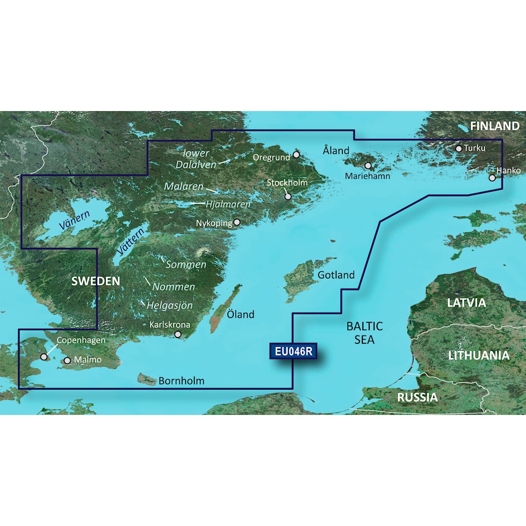 Läs mer om Garmin BlueChart g3 HD HXEU046R sjökort över sydöstra Sverige