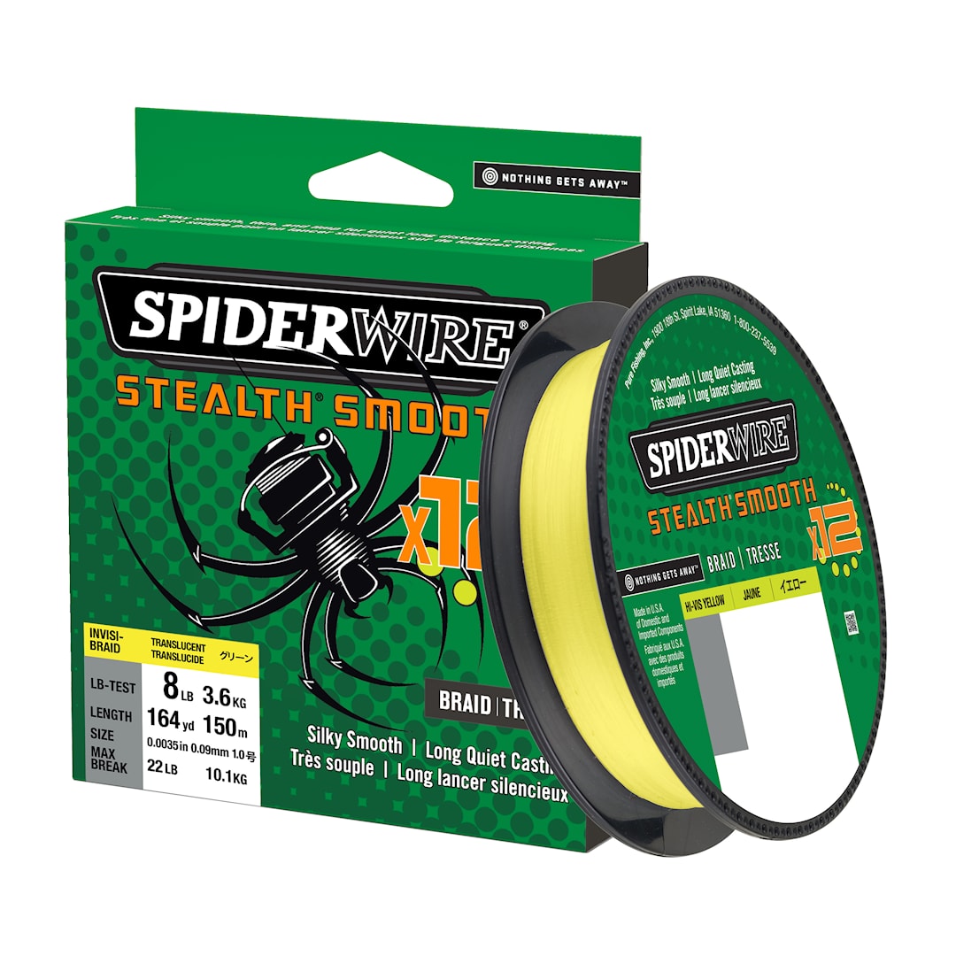 Läs mer om Spiderwire Stealth Smooth 12 gul 150 m flätlina