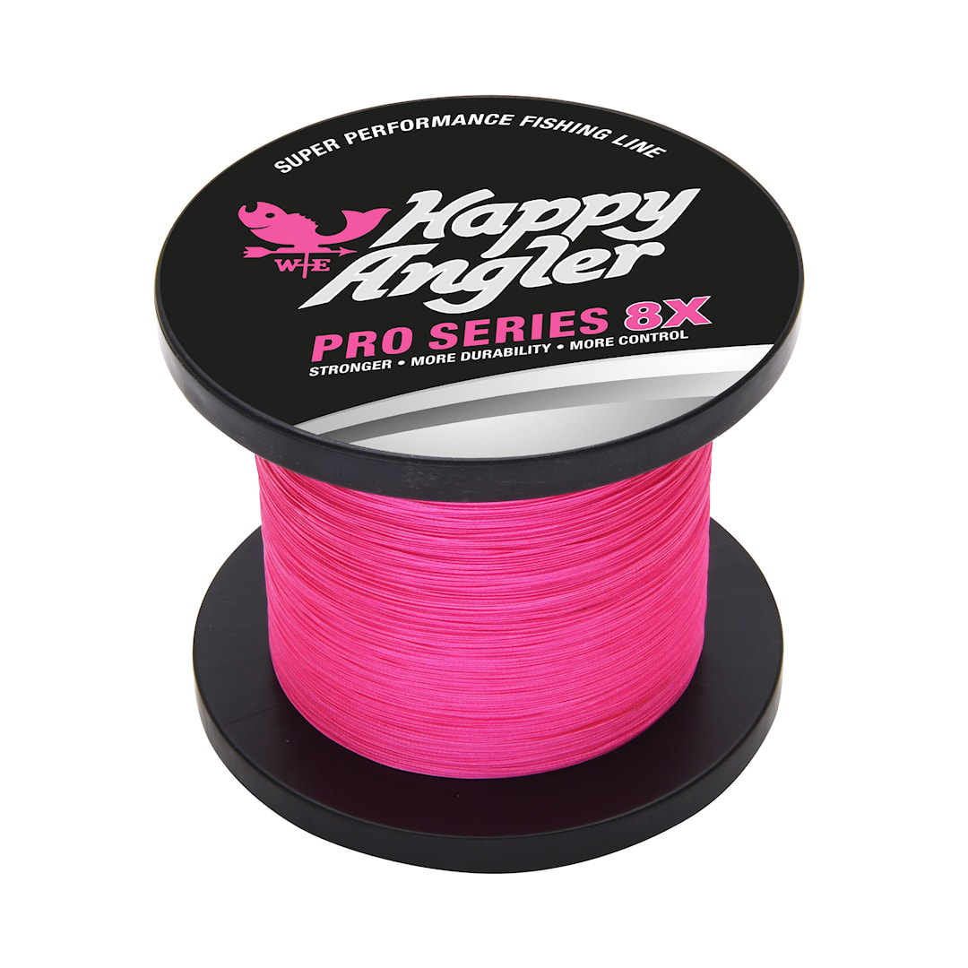 Happy Angler Pro Series 8X 1000 m rosa flätlina 0,18mm
