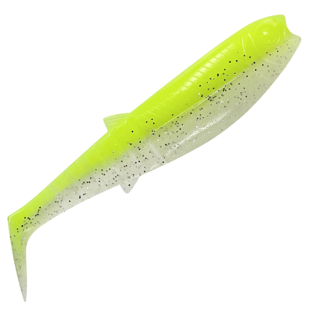 Läs mer om Savage Gear Cannibal Shad 17,5 cm 2 st/pkt Green Pearl Yellow