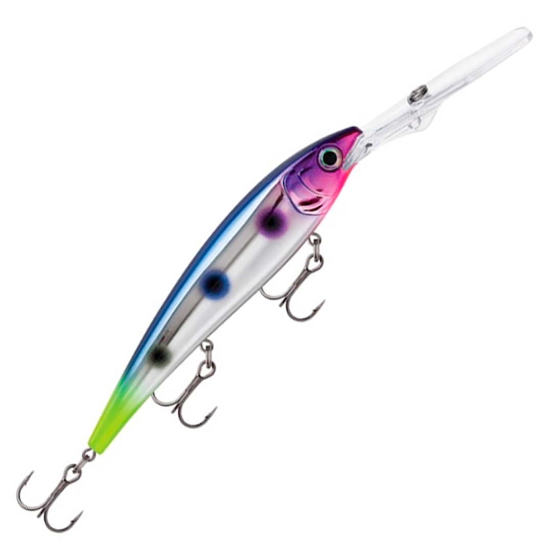 Läs mer om Rapala Gold Miner 12 cm wobbler Chrome Blue Hot Tail