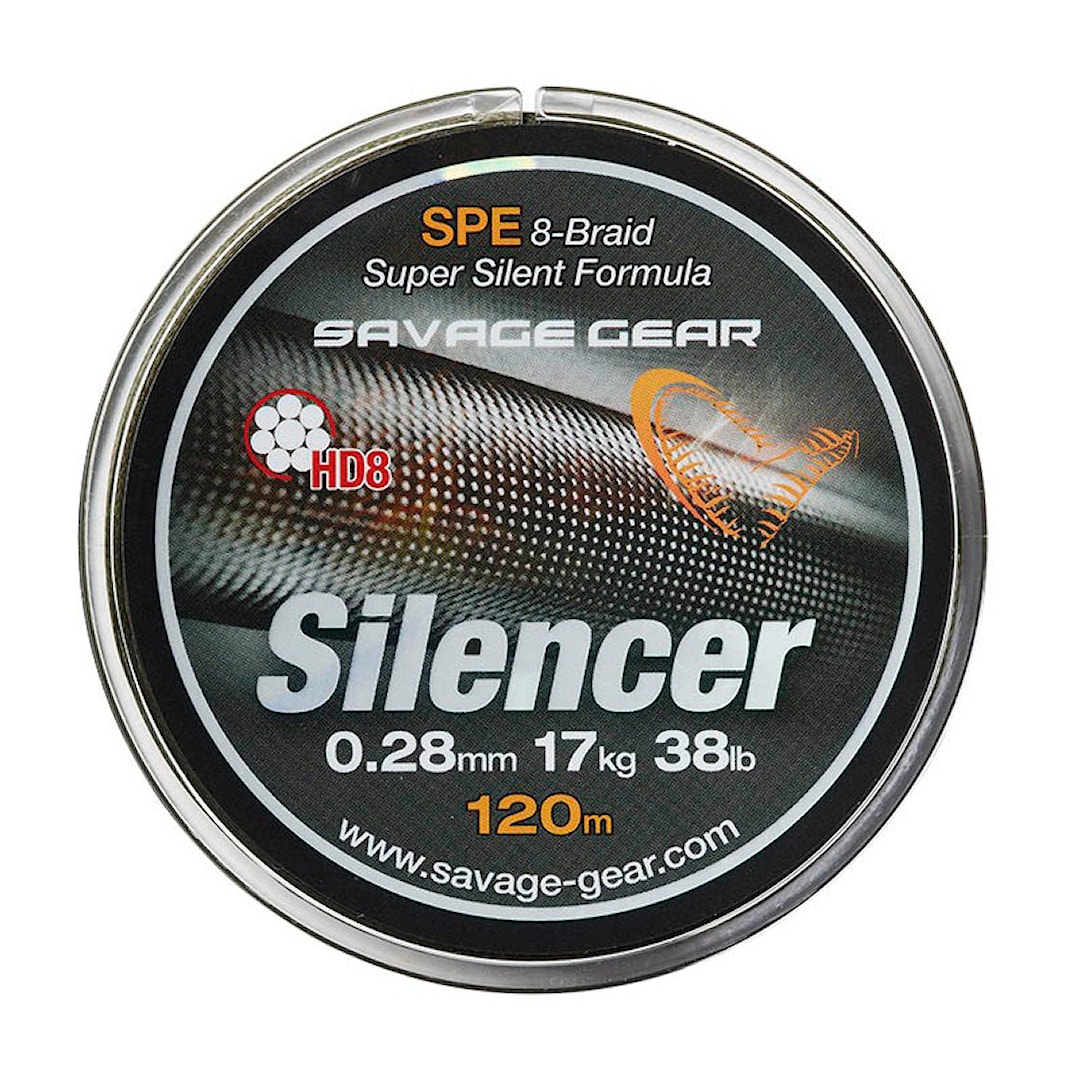 Läs mer om Savage Gear HD8 Silencer Green 120 m flätlina 0,12 mm