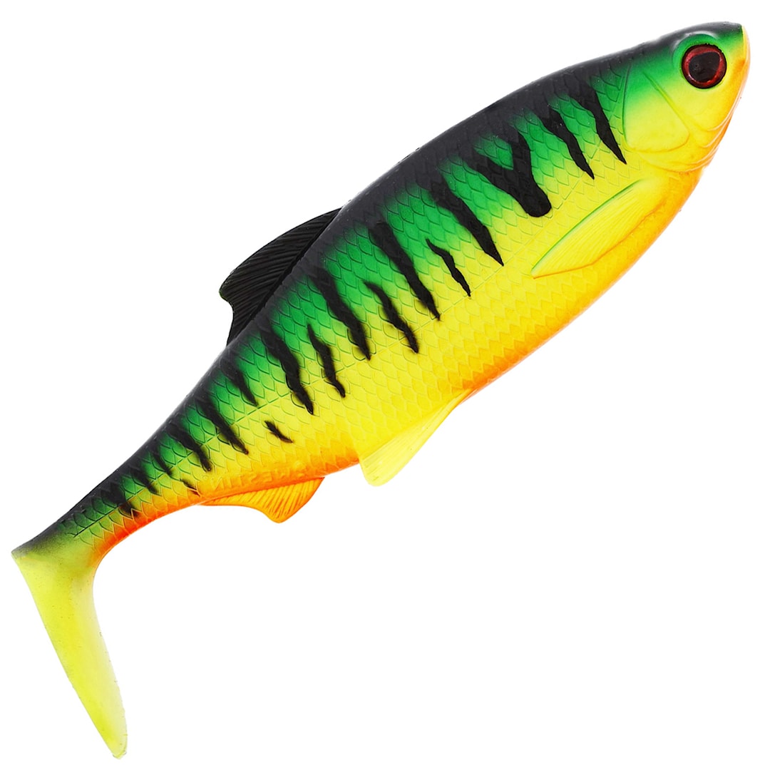 Läs mer om Westin Ricky The Roach Shadtail 14 cm jigg Firetiger