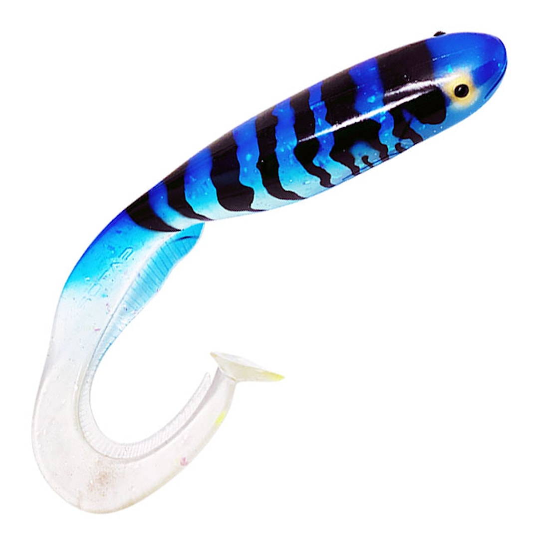 Gator Catfish 25 cm fiskjigg Blue Silver Glitter UV
