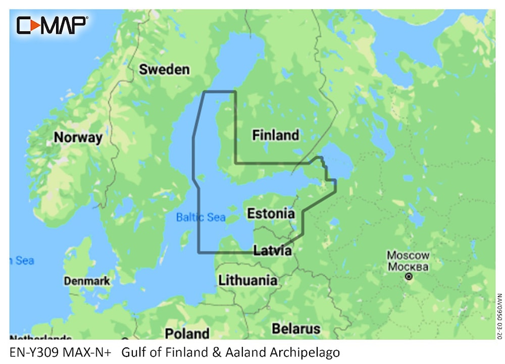 C Map Max N Y309 Gulf Of Finland Map Card Happy Angler