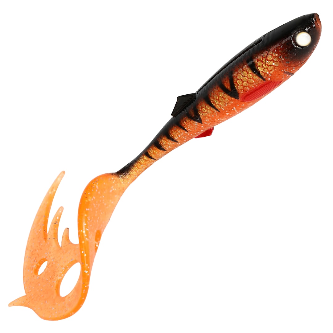 Mikado Sicario Pike Tail 24 cm jigi Orange Perch