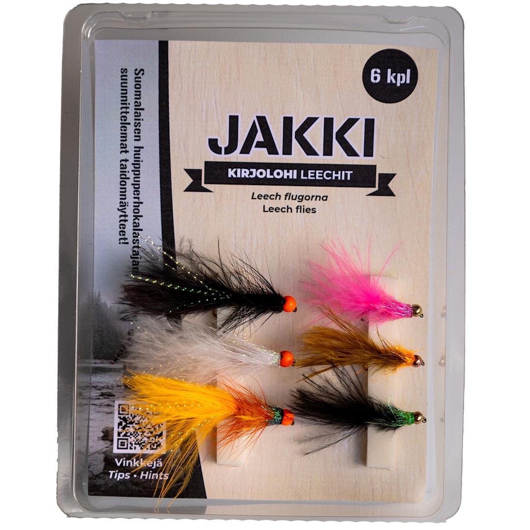 Jakki Kirjolohi Leech flugsortiment 6 st/pkt