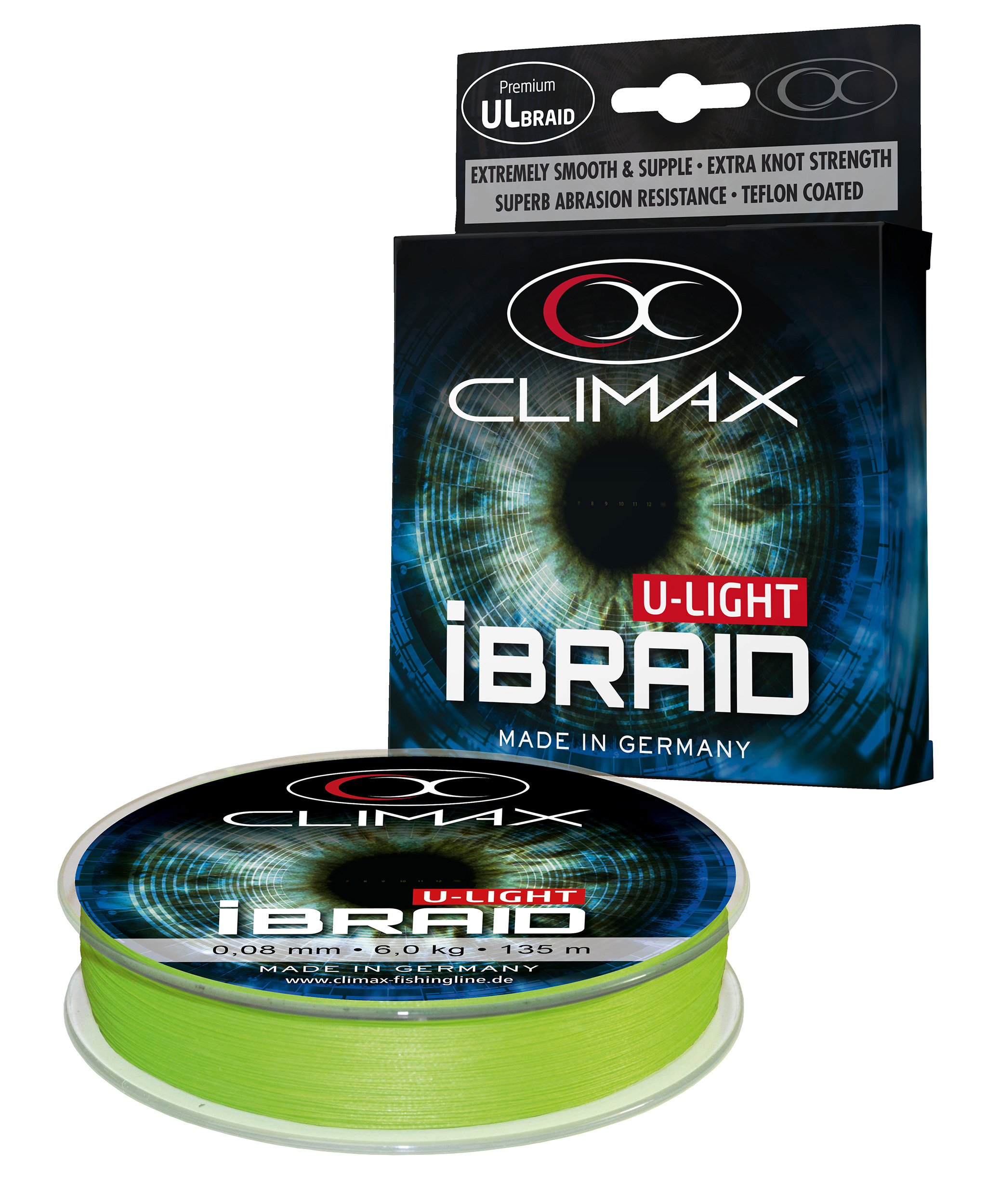 0,12 EUR/m CLIMAX iBraid 0,22mm 21,5kg 275m Olive by TACKLE-DEALS !!!